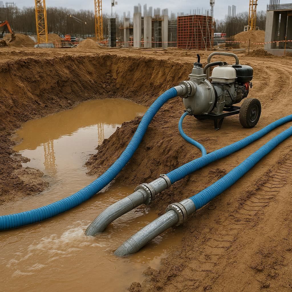 Водопонижение и осушение котлована в Подольске